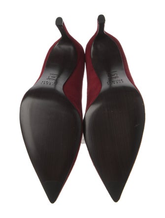 Stuart Weitzman Suede Scalloped Accent Pumps