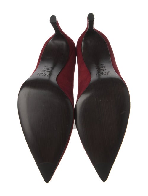 Stuart Weitzman Suede Scalloped Accent Pumps