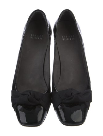 Stuart Weitzman Patent Leather Grosgrain Trim Pumps
