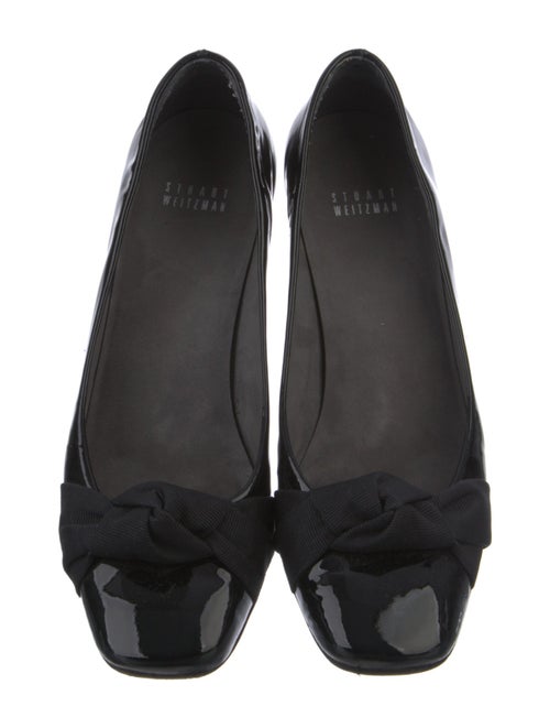 Stuart Weitzman Patent Leather Grosgrain Trim Pumps