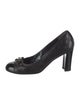 Stuart Weitzman Leather Chain-Link Accents Pumps