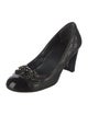 Stuart Weitzman Leather Chain-Link Accents Pumps