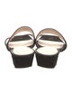 Stuart Weitzman Suede Leather Trim Embellishment Slides