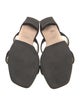Stuart Weitzman Suede Leather Trim Embellishment Slides
