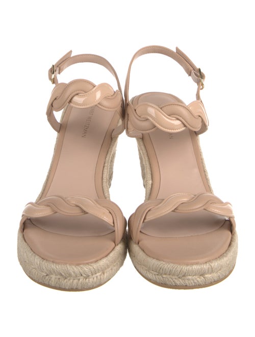 Stuart Weitzman Leather Braided Accents Espadrilles