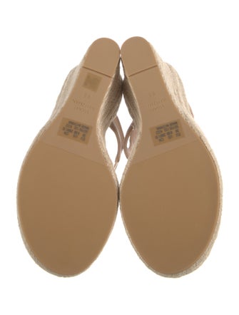 Stuart Weitzman Leather Braided Accents Espadrilles