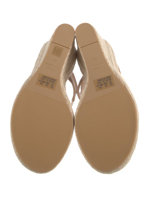 Stuart Weitzman Leather Braided Accents Espadrilles