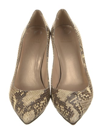 Stuart Weitzman Leather Animal Print Pumps
