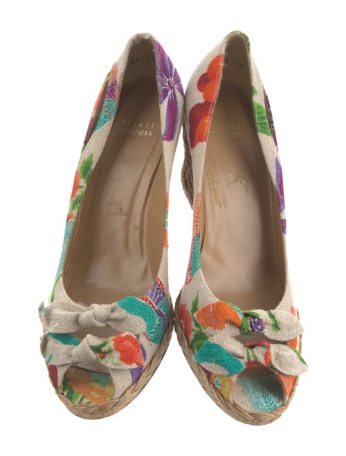 Stuart Weitzman Canvas Printed Pumps