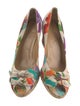 Stuart Weitzman Canvas Printed Pumps