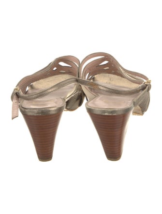 Stuart Weitzman Leather Slingback Sandals