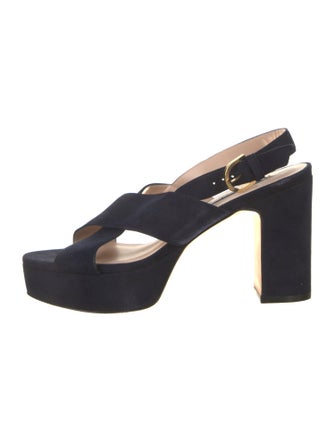 Stuart Weitzman Suede Slingback Sandals