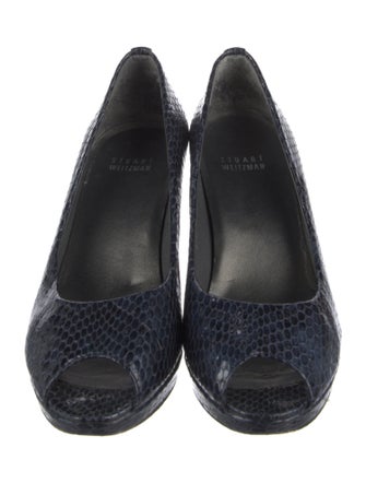 Stuart Weitzman Leather Animal Print Pumps