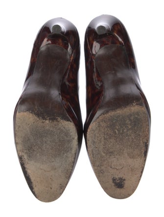 Stuart Weitzman Patent Leather Animal Print Pumps