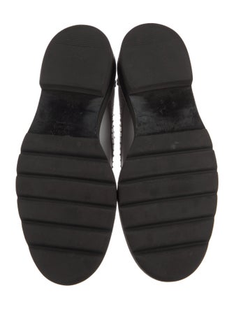 Stuart Weitzman Leather Studded Accents Loafers