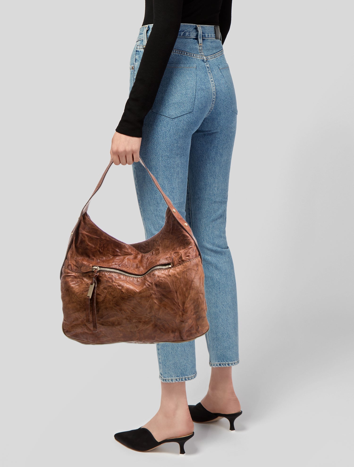 Stuart Weitzman Leather Top Handle Bag