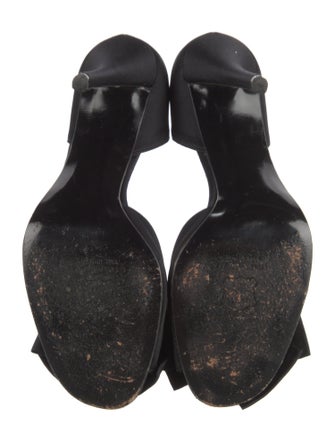 Stuart Weitzman Satin Bow Accents D'Orsay Pumps