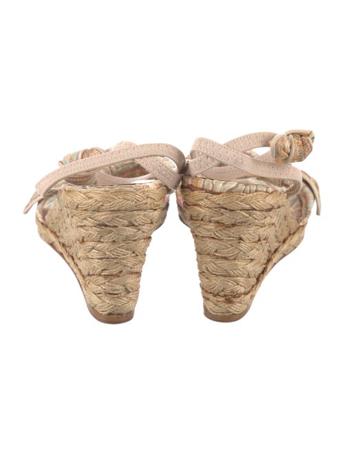 Stuart Weitzman Floral Print Bow Accents Espadrilles