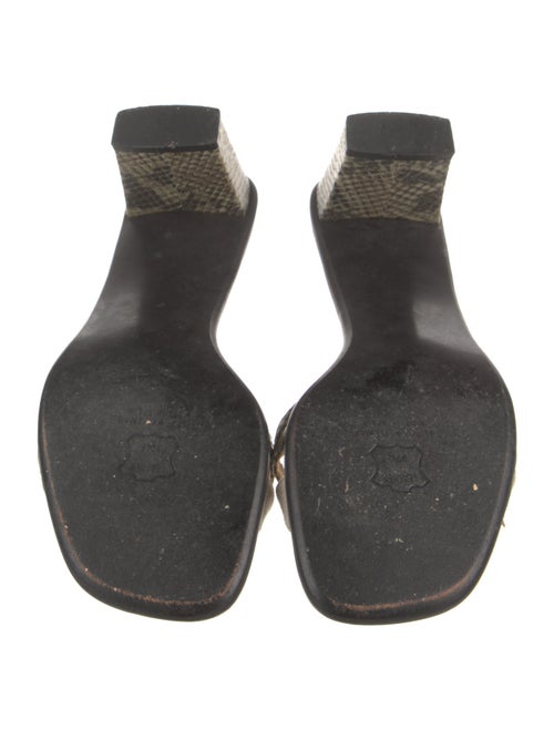 Stuart Weitzman Leather Animal Print Slides