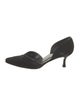 Stuart Weitzman Leather Trim Embellishment D'Orsay Pumps