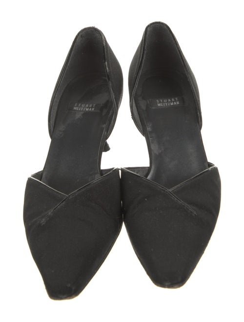Stuart Weitzman Leather Trim Embellishment D'Orsay Pumps
