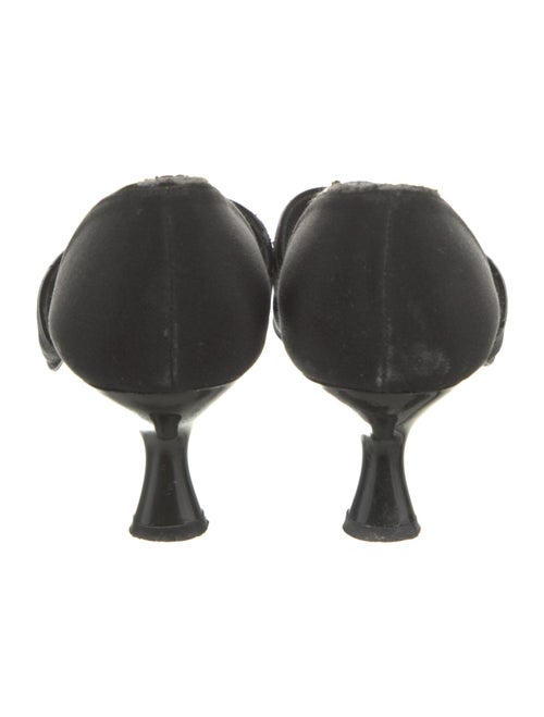 Stuart Weitzman Leather Trim Embellishment D'Orsay Pumps