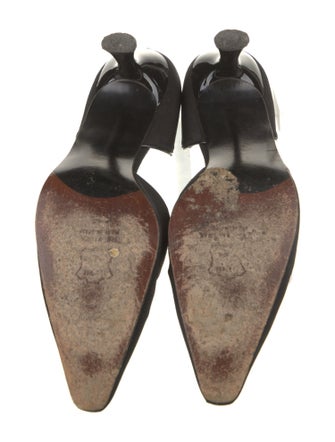 Stuart Weitzman Leather Trim Embellishment D'Orsay Pumps