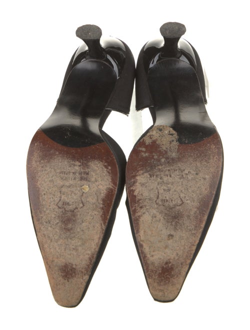 Stuart Weitzman Leather Trim Embellishment D'Orsay Pumps