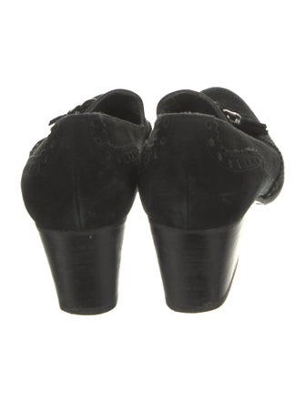 Stuart Weitzman Suede Lasercut Accents Pumps