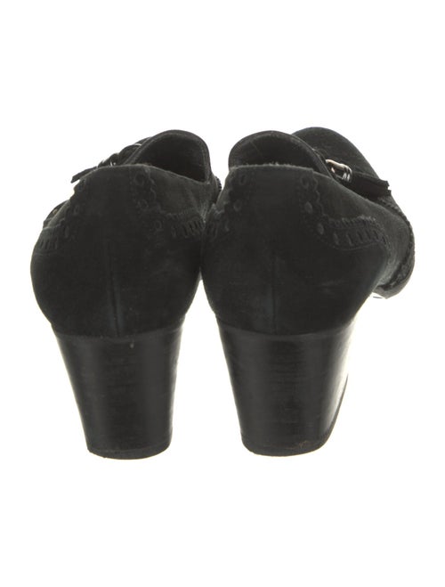 Stuart Weitzman Suede Lasercut Accents Pumps