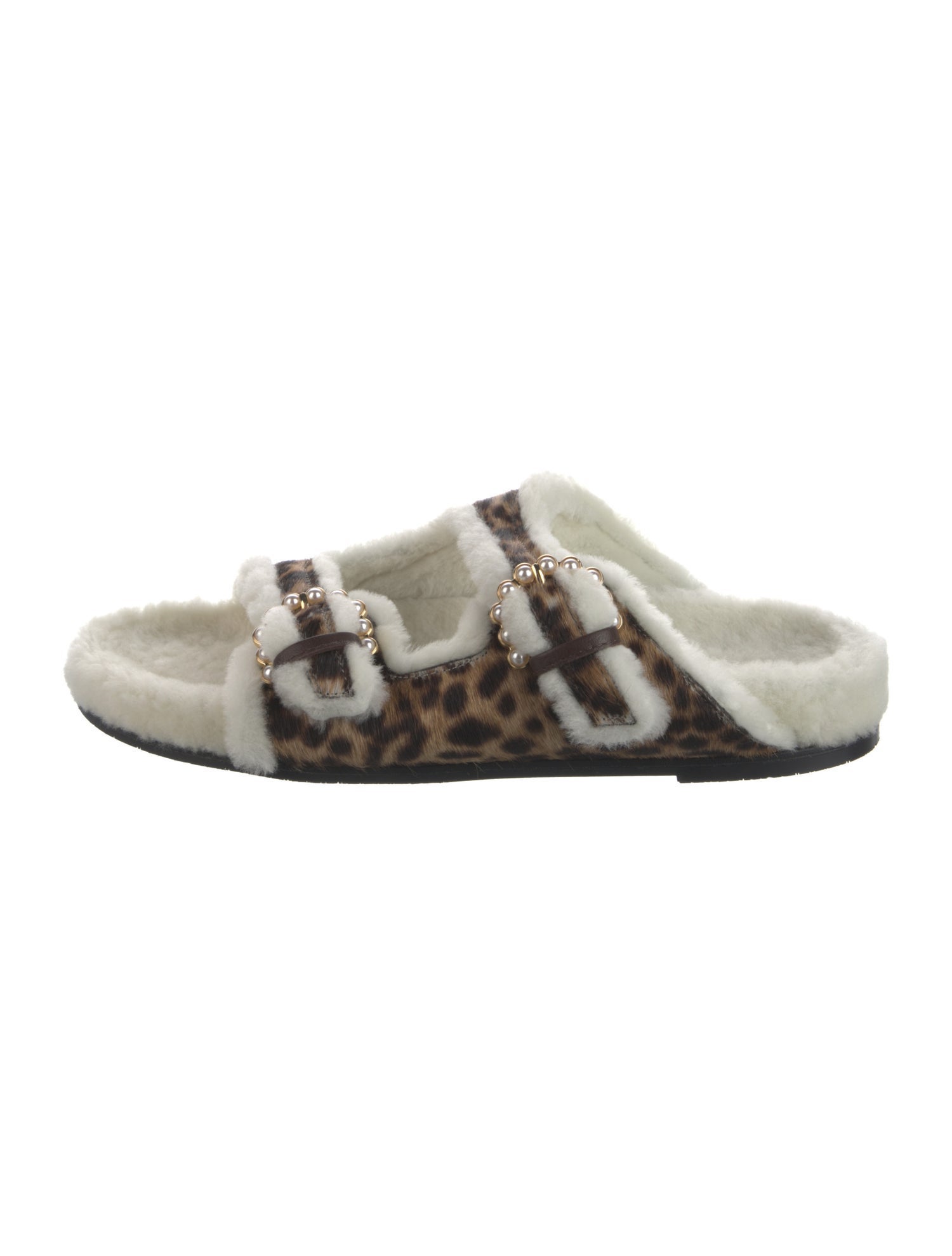 Stuart Weitzman Ponyhair Printed Slides