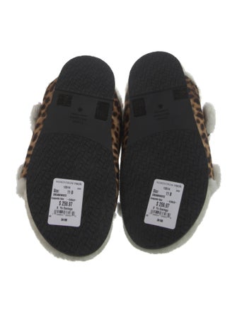 Stuart Weitzman Ponyhair Printed Slides