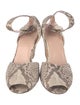 Stuart Weitzman Snakeskin Animal Print Slingback Pumps