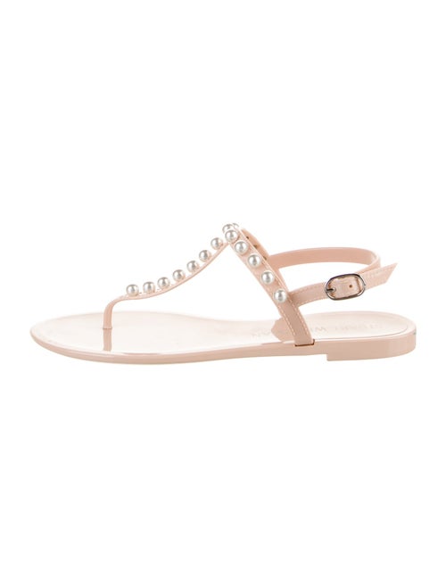 Stuart Weitzman Rubber T-Strap Sandals
