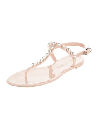 Stuart Weitzman Rubber T-Strap Sandals