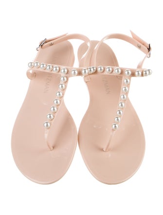 Stuart Weitzman Rubber T-Strap Sandals