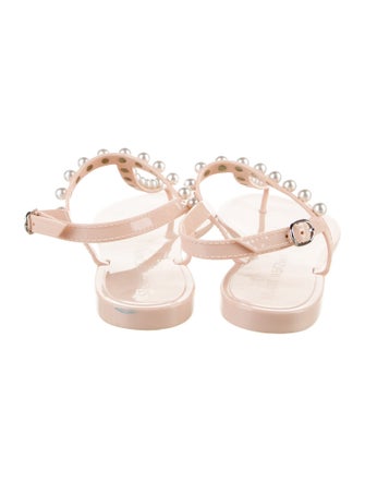 Stuart Weitzman Rubber T-Strap Sandals