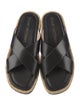 Stuart Weitzman Leather Colorblock Pattern Slides