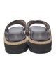 Stuart Weitzman Leather Colorblock Pattern Slides