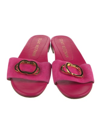 Stuart Weitzman Suede Slides