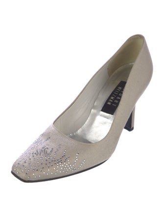 Stuart Weitzman Crystal Embellishments Pumps