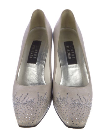 Stuart Weitzman Crystal Embellishments Pumps