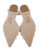 Stuart Weitzman Satin Beaded Accents Slingback Flats