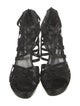 Stuart Weitzman Leather Cutout Accent Gladiator Sandals