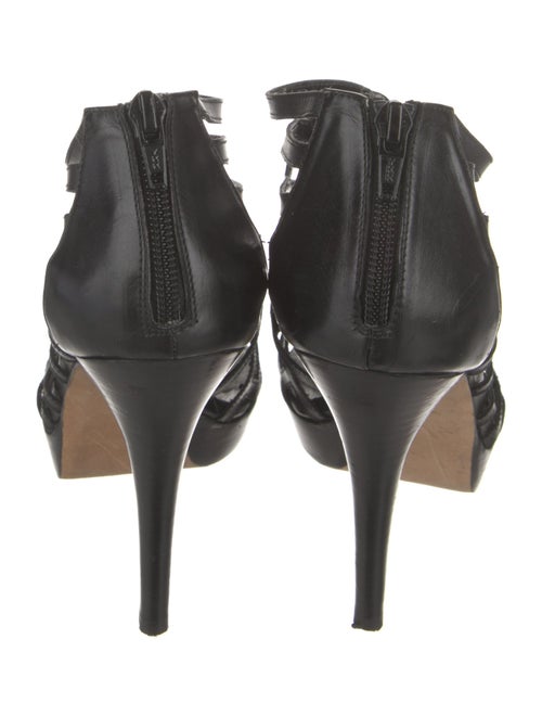 Stuart Weitzman Leather Cutout Accent Gladiator Sandals