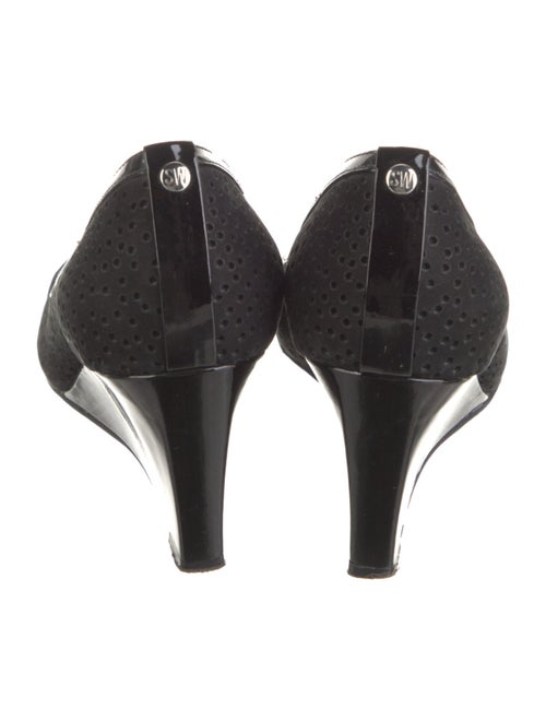 Stuart Weitzman Suede Lasercut Accents Pumps