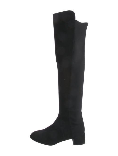 Stuart Weitzman Suede Embroidered Accent Boots