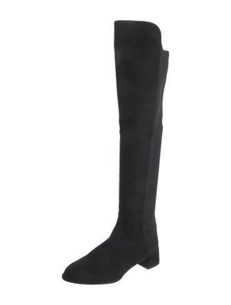 Stuart Weitzman Suede Embroidered Accent Boots
