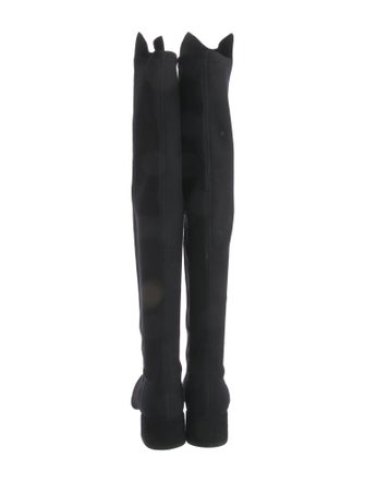 Stuart Weitzman Suede Embroidered Accent Boots