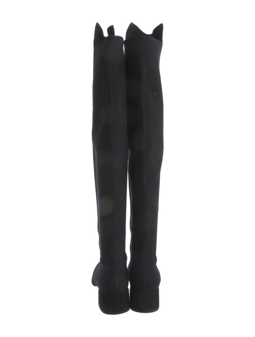 Stuart Weitzman Suede Embroidered Accent Boots